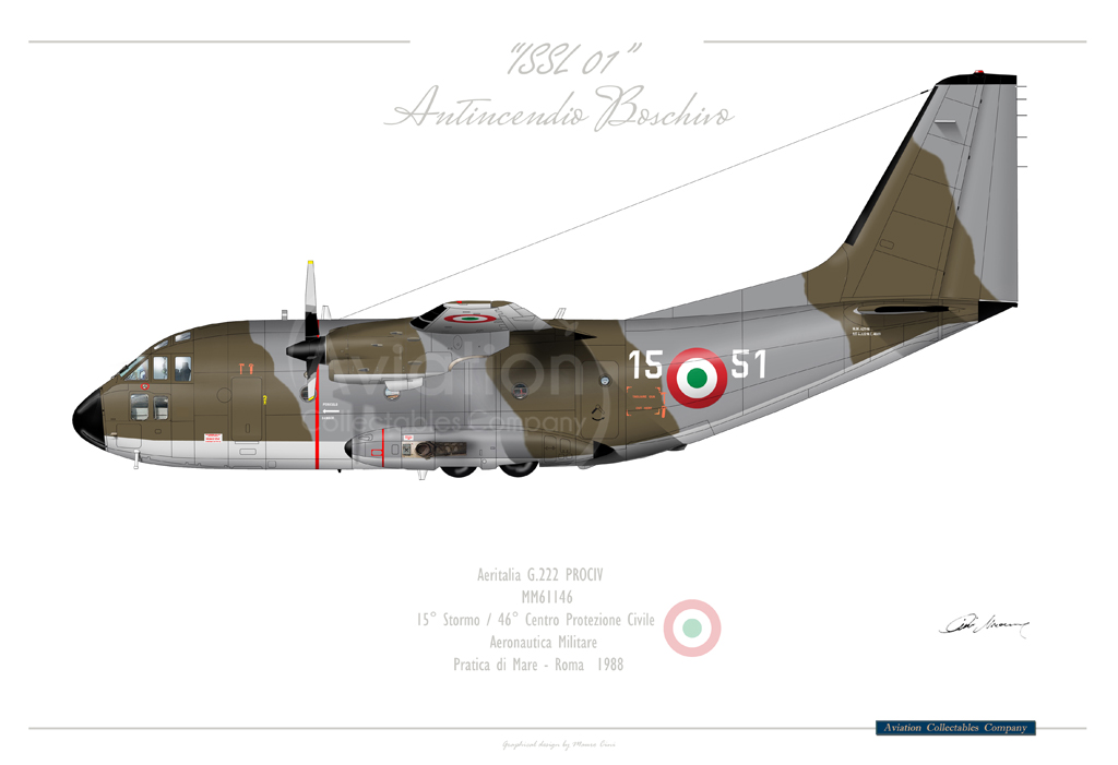 Aviation Print 28 – G.222 PROCIV 15° Stormo / 46° Centro Protezione Civile