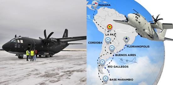 Panama,Bolivia, Argentina, Antartide  – Demo Tour in America Latina del C-27J “Spartan”