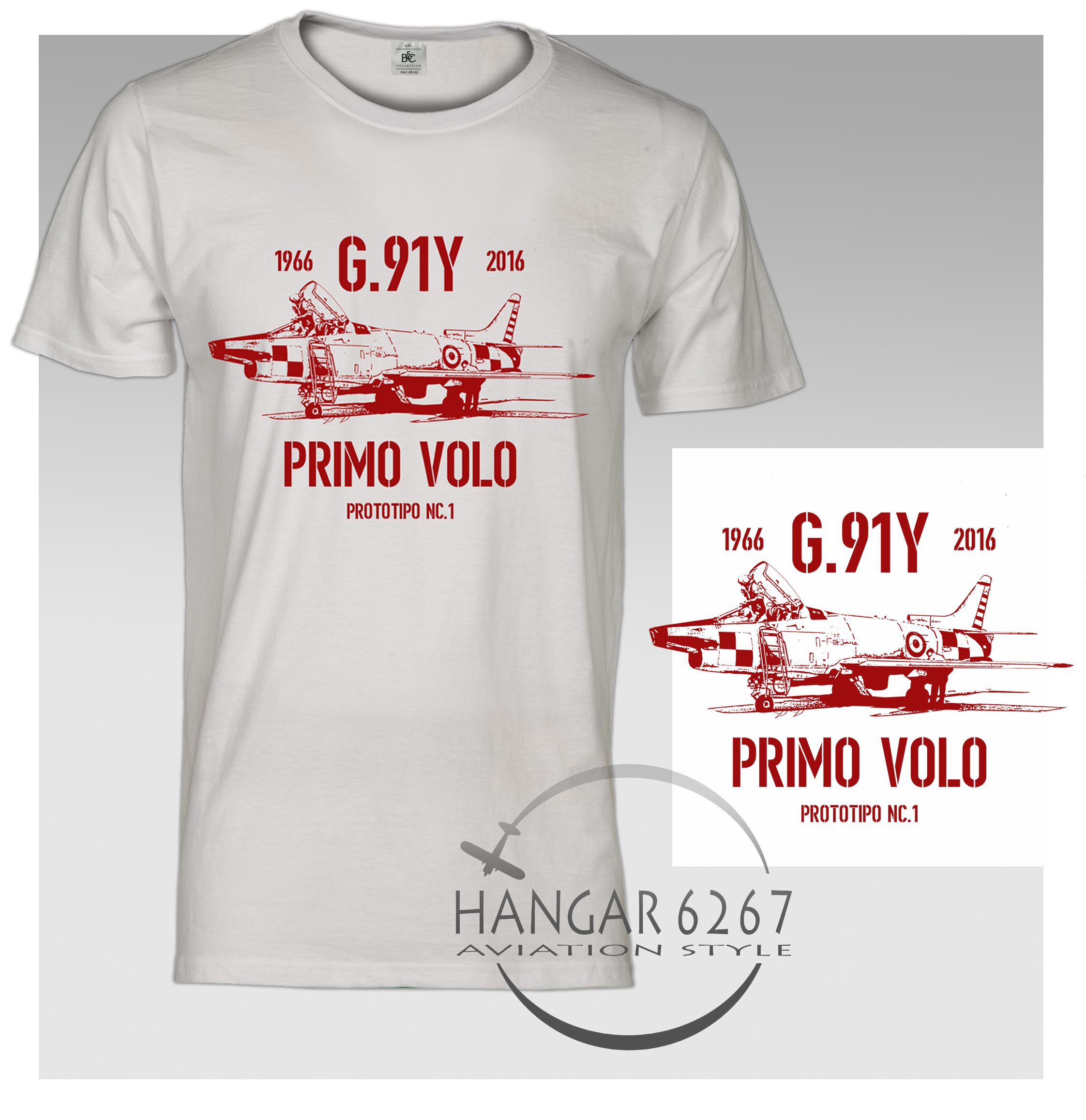 t-shirt G.91Y  “PRIMO VOLO 1966 – 2016”