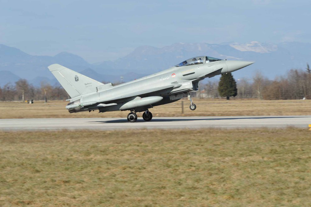 Coppia Eurofighter rischierati a Istrana