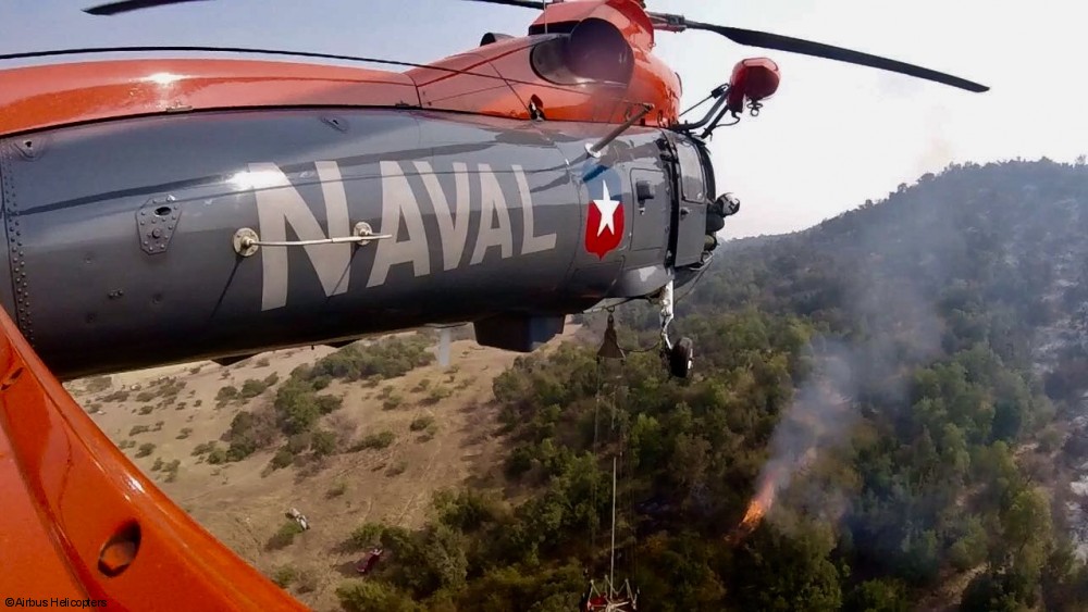 Incendi in Cile – il pilota del “Naval 50” racconta la sua attività di antincendio Boschivo