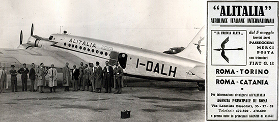 70 anni fa decollava da Torino il primo volo commerciale dell’Alitalia