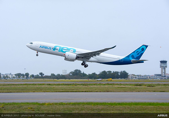 Il nuovo airbus A330neo ha effettuato oggi con successo il suo primo volo.