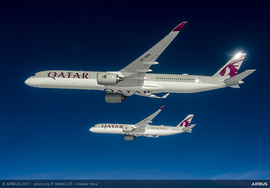 Qatar Airways riceve il suo primo Airbus A350-1000