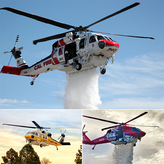 Sikorsky e United Rotorcraft consegnano tre elicotteri FIREHAWK alle agenzie antincendio della California