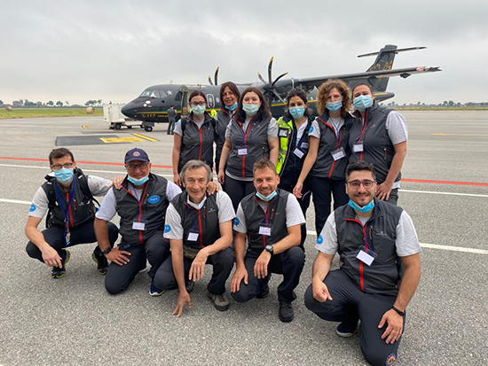 Coronavirus: partito dall’aeroporto di Cuneo il team sanitario inviato dall’Italia in aiuto all’Armenia
