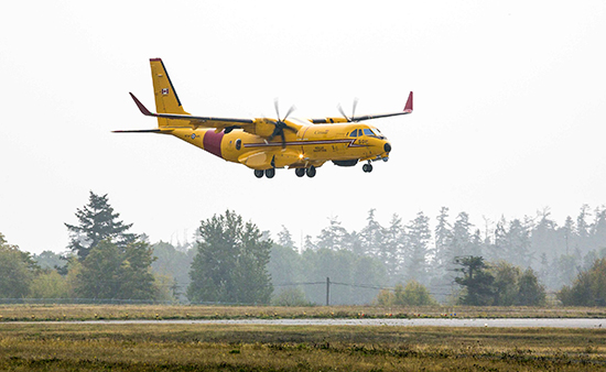 Il primo C295 per il SAR canadese è arrivato a Comox