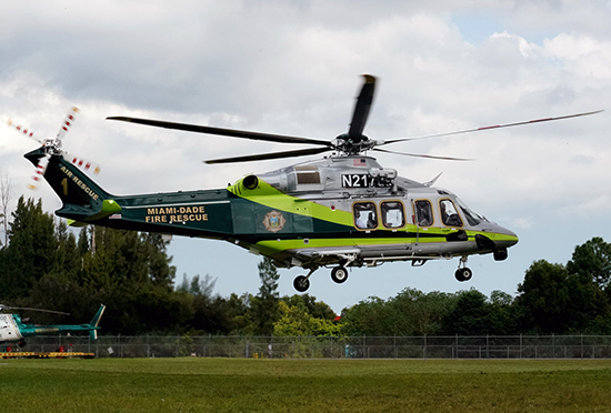 Leonardo: consegnato al Dipartimento Antincendio della Contea di Miami-Dade il primo AW139